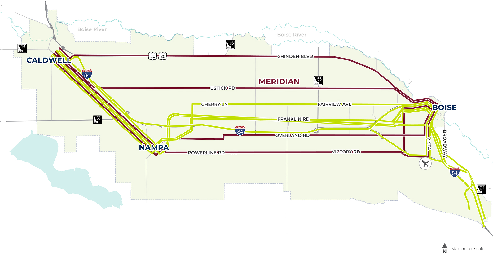 Map of completed work